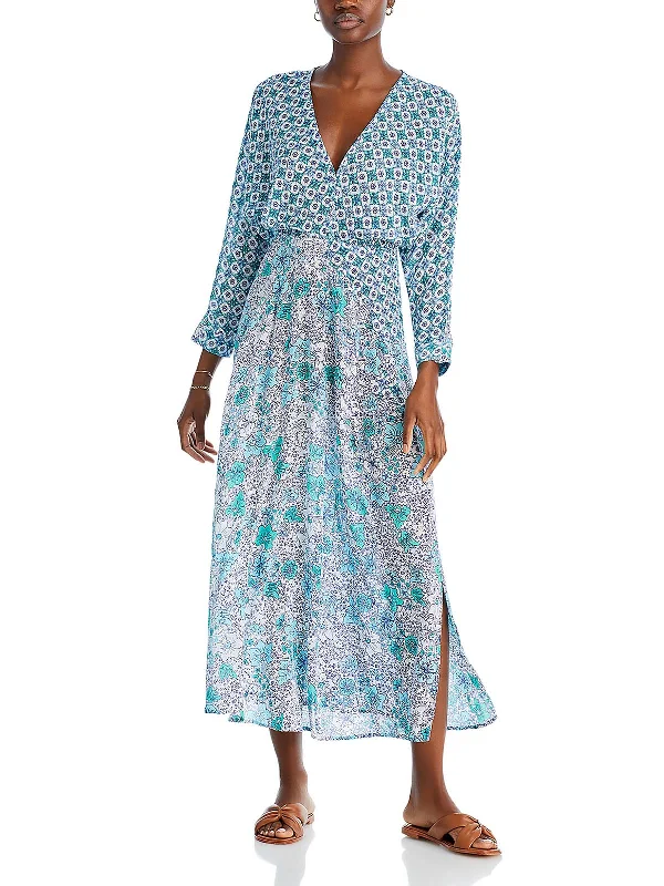 Women's Occasion Wear Clothing Last Chance Sale Ilona Womens Floral Dolman Sleeve Maxi Dress