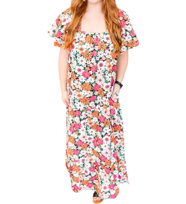 Women's Tailored Outfit Great Deals on Ethnic Cultural Wear Poplin Maxi Dress In Multi-Colored