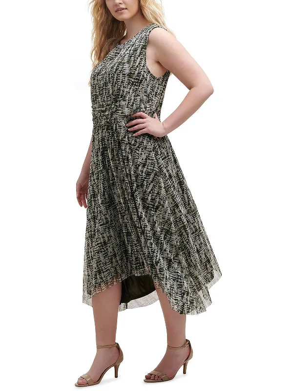 Women's Vintage-Inspired Clothing Limited - Time Bundle Plus Womens Mesh Sleeveless Midi Dress