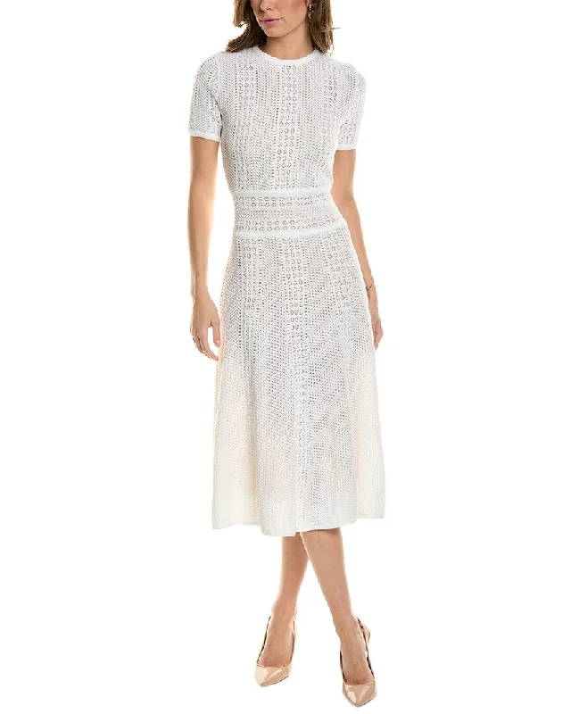 Women's Clothing For Casual Outings Hollywood Glam Award - Show Style Carolina Herrera Crochet Midi Dress