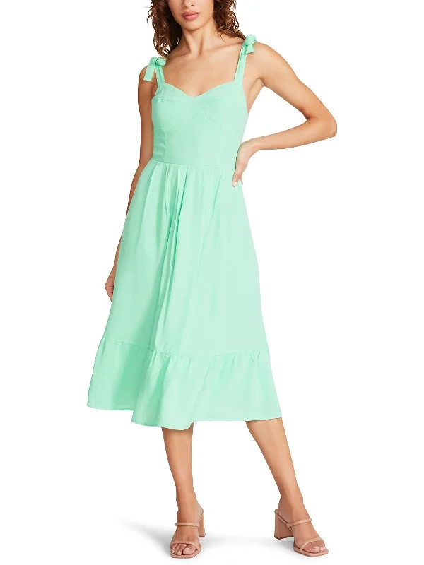 Stylish Women's Apparel Elevated Style Womens Smocked Tiered Midi Dress