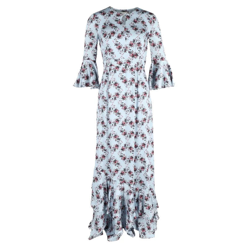 Women's Clothes Clearance Event Erdem Venice Ruffle-Trimmed Gown In Floral Print Silk