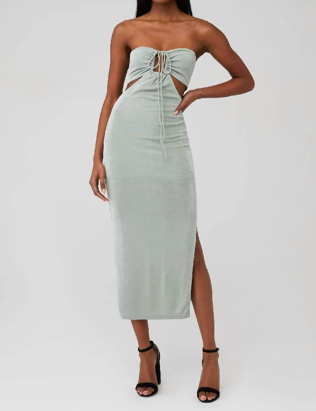 Affordable Trendy Clothes For Women Subtle Sophistication Jodi Midi Dress In Sage