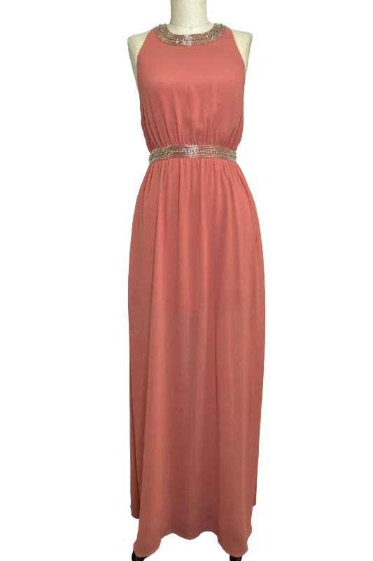 Women's Seasonal Apparel Dreamy Draping Maxi Dress in Rose