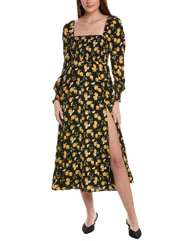 Women's Travel Outfit Set Mid - Season Sale REVERIEE Midi Dress