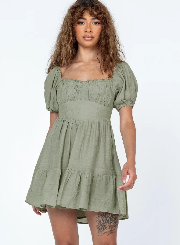 Women's Seasonal Clothing Coastal Beach - Inspired Style Ethan Mini Dress Green