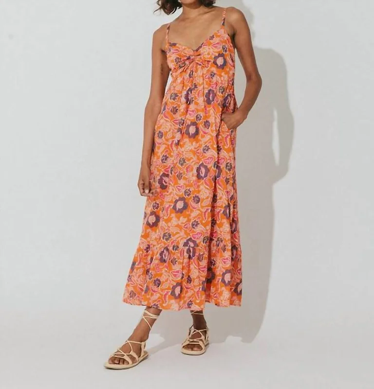 Women's Evening Garments Beat the Heat in Tropical Styles Oliana Midi Dress In Tropique