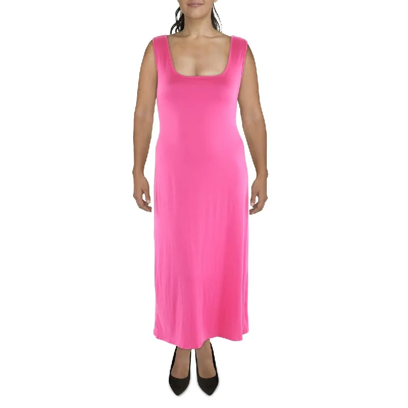 Women's Athletic Outfit Effortless Sophistication Womens Scoopneck Sleeveless Maxi Dress