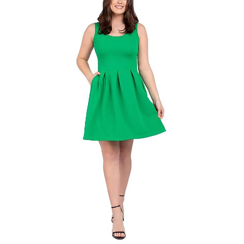 Women's Office Attire Beat the Heat in Tropical Styles Plus   Womens Sleeveless Calf Midi Dress