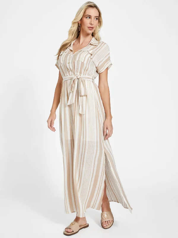 Affordable Women's Outfit Celebrate with Big Savings Geo Stripe Maxi Dress