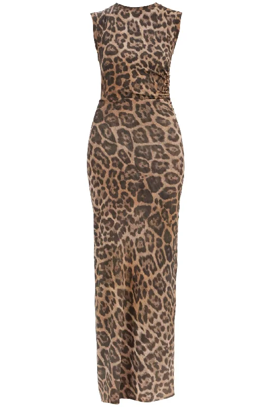 Women's Everyday Garments Big Savings on Minimalist Office Styles Stella Mccartney Women's 'Animal Print Sleeveless Maxi Dress In