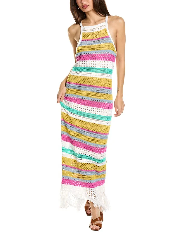 Timeless Women's Garments Chic Urban Fashion Look 525 America Crochet Maxi Dress