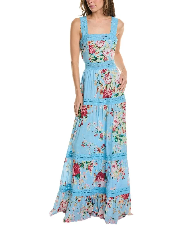 Women's Clothing For Casual Outings Cottagecore Rustic Charm Style Hemant & Nandita Tiered Maxi Dress