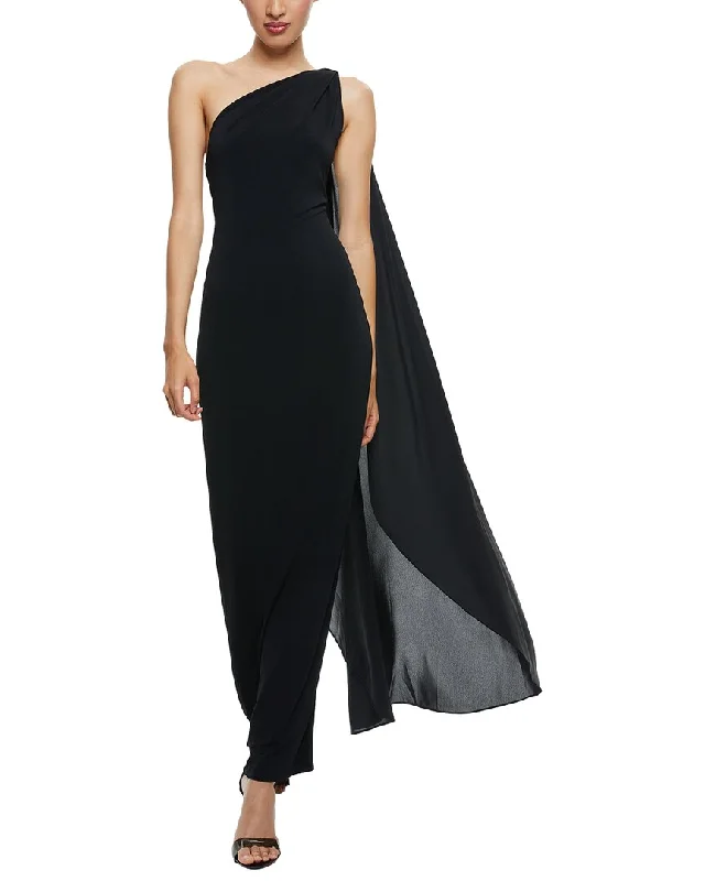 Women's Relaxed Outfit Boho - Chic Festival - Ready Style alice + olivia Anja One Shoulder Draped Maxi Dress