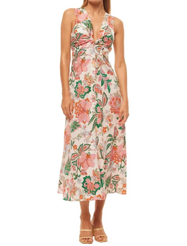 Women's Elegant Clothes Subtle Sophistication Najah Dress In Casablanca Floral