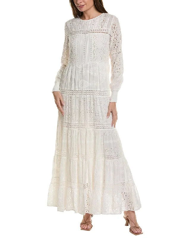 Women's Vintage-Inspired Clothing Big Savings on Rustic Countryside Styles Johnny Was Billie Cashmere & Silk-Blend Maxi Dress