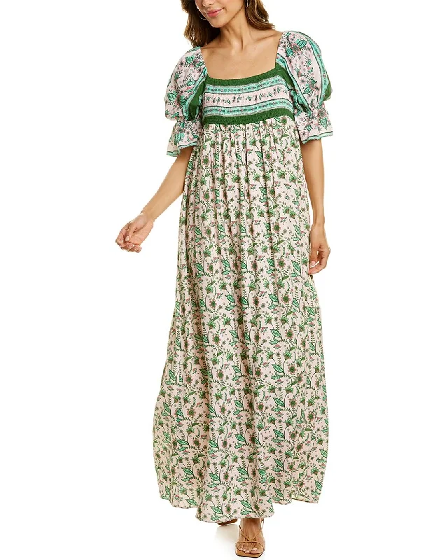 Sustainable Women's Clothes Subtle Sophistication Celina Moon Smocked Maxi Dress