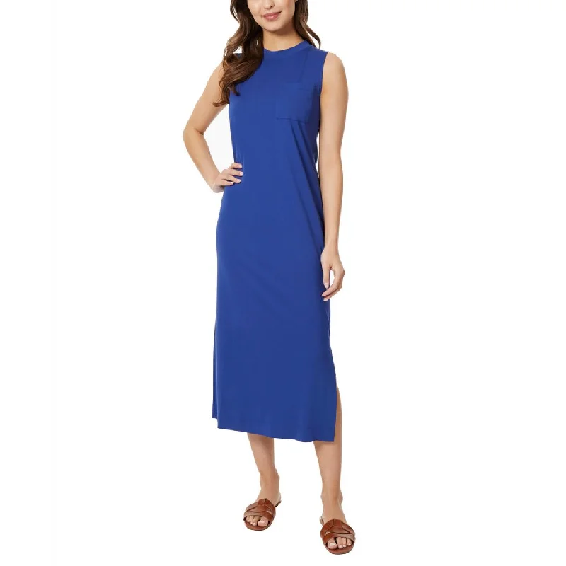 Women's Classic Attire Effortless Comfort Womens Side Split Midi Midi Dress