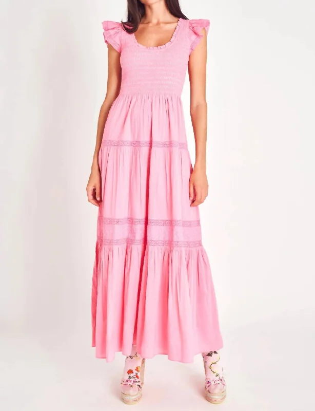 Vintage-Inspired Garments Celebrate with Big Savings Chessie Maxi Dress In Vivid Pink