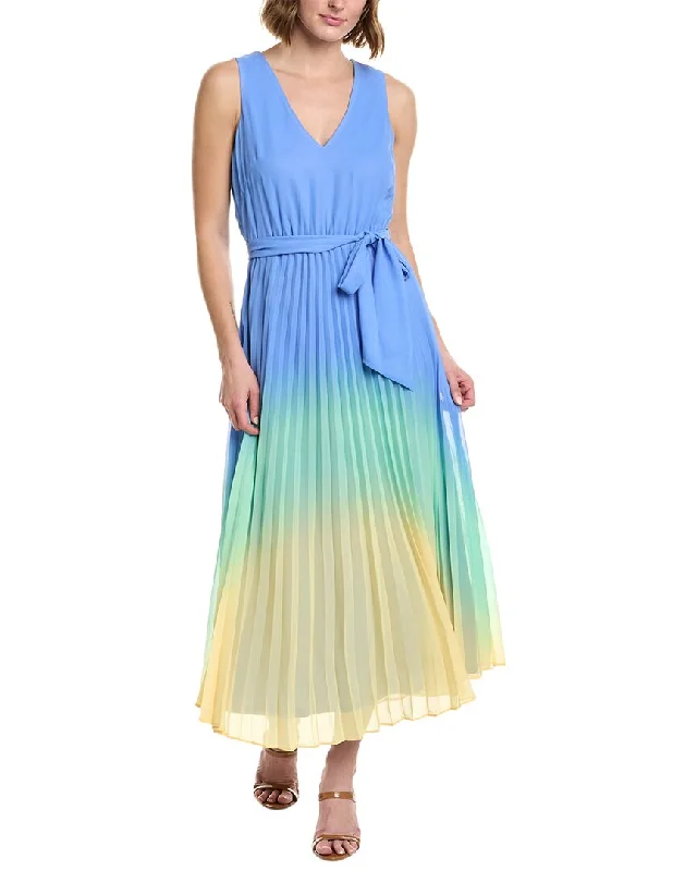 High-Fashion Women's Clothing Nordic Minimalist Home Look Taylor Ombre Cambria Chiffon Midi Dress