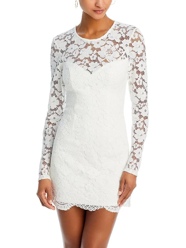 Women's Vintage-Inspired Clothing Lighten Up with Nordic Styles Breelan Womens Lace Floral Cocktail And Party Dress