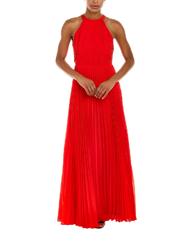 Women's Clothes And Apparel Rustic Countryside Charm Look ML Monique Lhuillier Pleated Maxi Dress