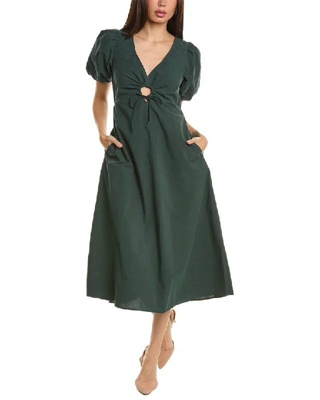 Women's Contemporary Clothing Now on Sale for Chic Urban Styles Madewell Terri Cutout Midi Dress