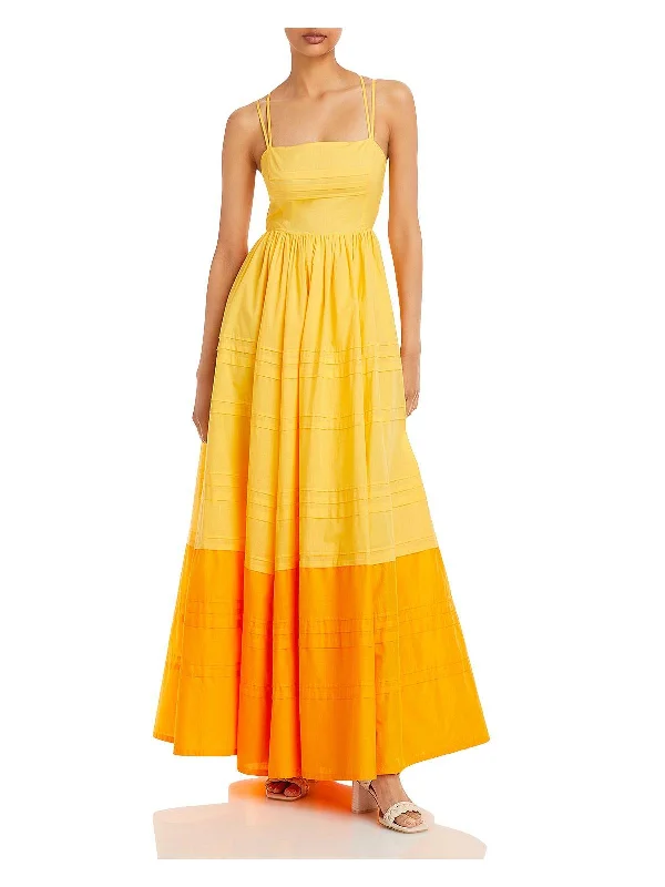 Women's Office Attire Boho - Chic Festival - Ready Style Brigitte Womens Cotton Pleated Maxi Dress