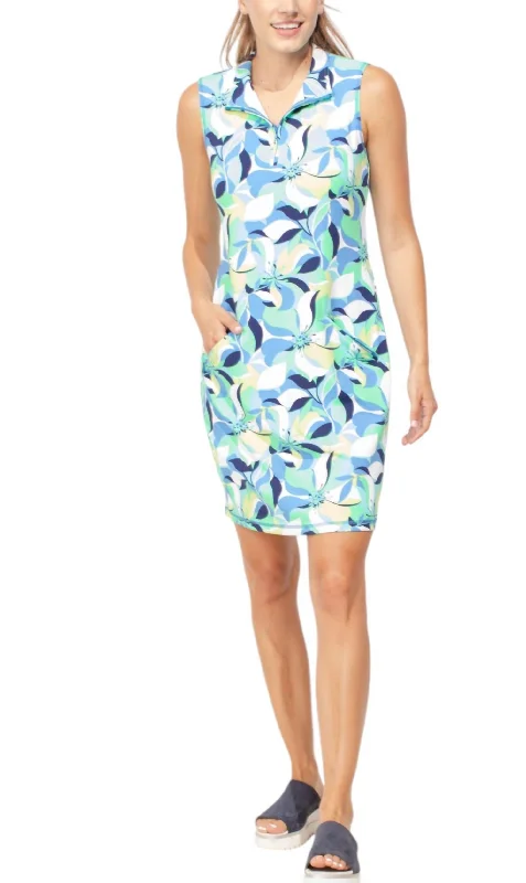 Women's Stylish Professional Apparel Limited Quantities Upf Island Dress In Marina Floral