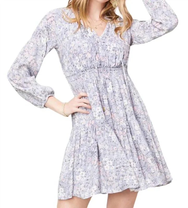 Women's Clothing And Garments Sets Everyday Glamour Kyrsten Smock Waist Dress In Parade Ditsy Floral