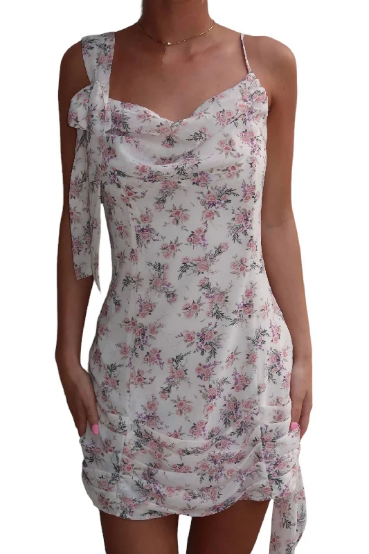 Women's Evening Garments Statement Piece In Bloom Mini Dress In Floral Print