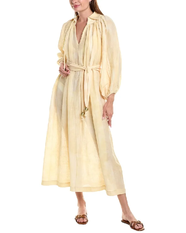 Women's Athletic Garments Seasonal Trend Lisa Marie Fernandez Poet Linen-Blend Maxi Dress