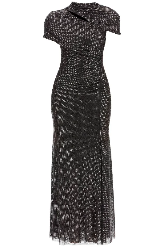 Women's Vacation Attire Save on Inspired Styles Self Portrait Women's "Mesh And Rhinestone Midi Dress