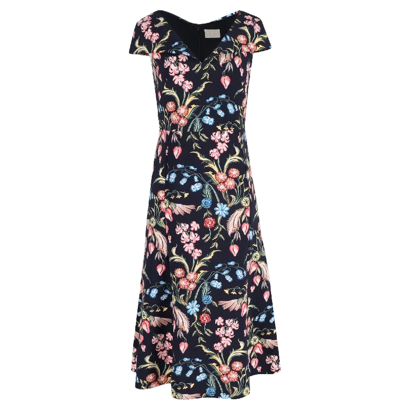 Women's Transitional Apparel Last Chance Sale Peter Pilotto Stretch-Crepe Midi Dress In Floral-Print  Polyester