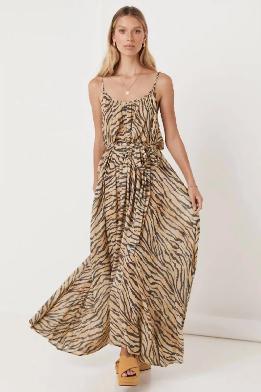 Trendy Athleisure Clothing For Women Holiday Sale Banksia Strappy Maxi Dress In Animale