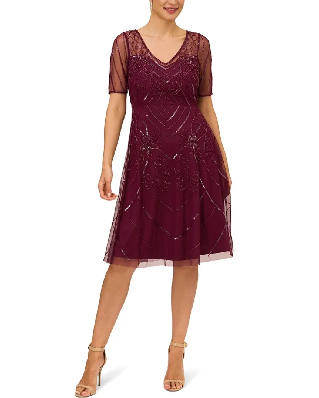 Fashion-Forward Women's Clothing Holiday Sale Adrianna Papell Soft Lace Midi Dress