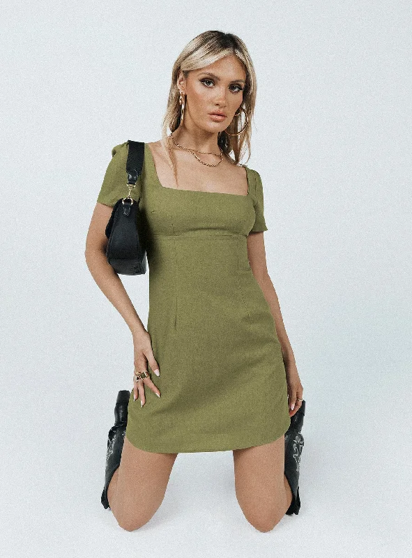 Casual Attire For Women Effortless Sophistication Hastings Mini Dress Khaki