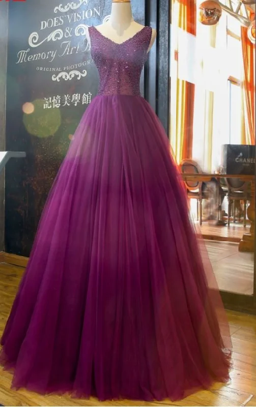 Charming Women's Outfit For Special Occasions new purple evening party prom gown sells the dress line Strapless women's formal dress ball gown  cg6000