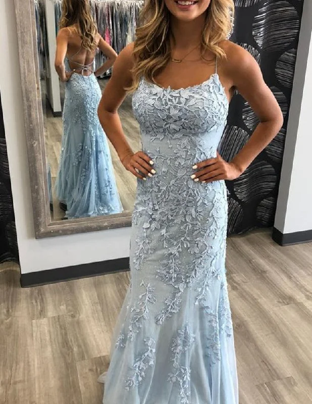 Women's Elegant Apparel Update with Cottagecore Styles Women Lace Prom Dresses Long Appliques Evening Gowns Formal Party Dress YPD258