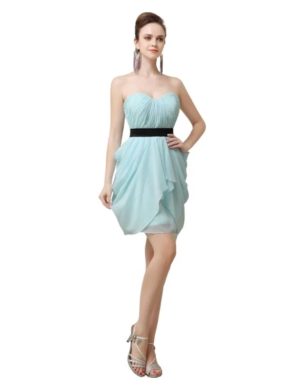 Timeless Women's Apparel Save on Classic Elegant Styles Charming Sweetheart A-line Knee-Length Short Bridesmaid Dresses