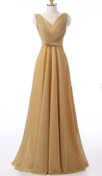 Casual Attire For Women Champagne Color Long Gown New Arrival Party Dress Formal Party prom Dress  cg5840