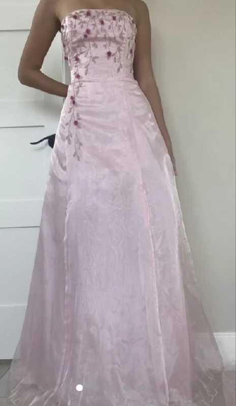 Women's Functional Apparel For Outdoor Activities Buy More, Save More Gorgeous A line Strapless Pink Prom Gown With Beads Long Prom Dresses Evening Dress C2995