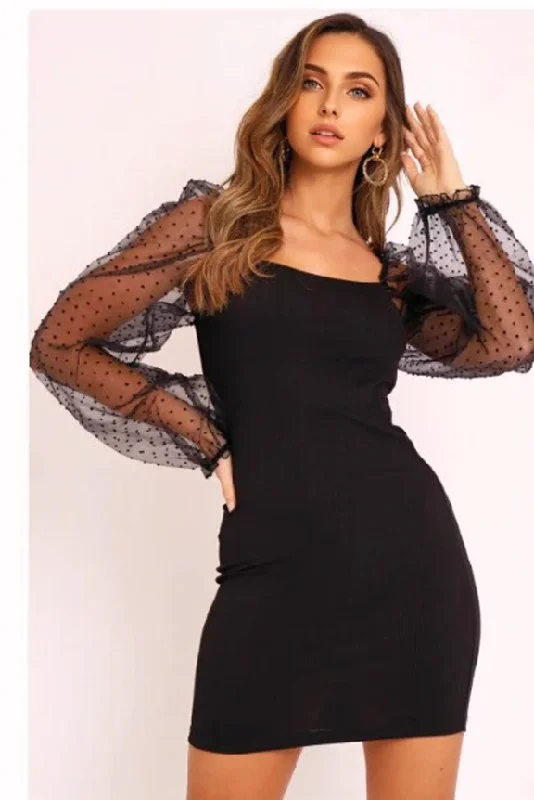 Women's Contemporary Apparel Elegant Details Julia Fashion - New Summer Women Mesh Sheer Bodycon Mini Dress