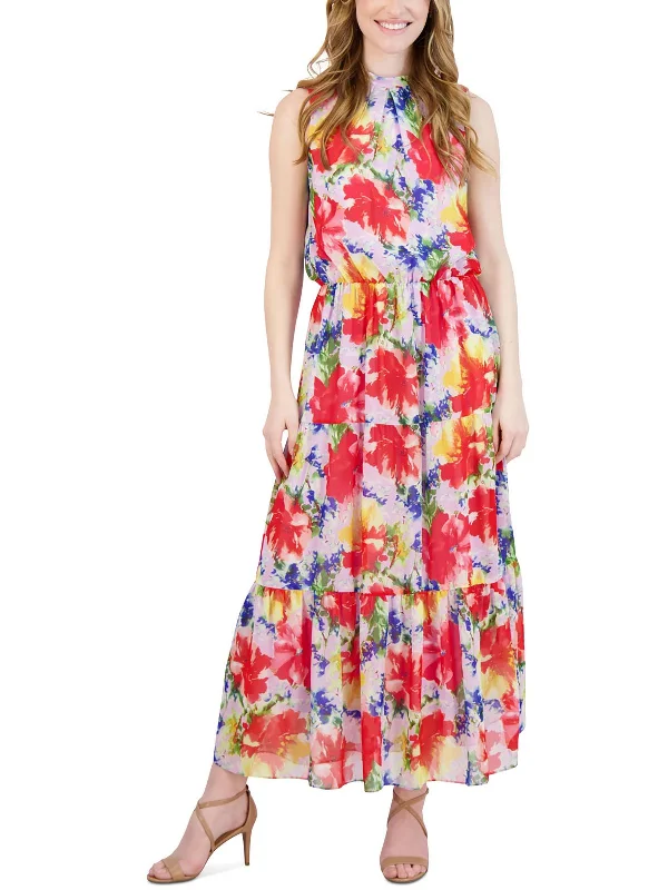 Women's Romantic Outfit Great Deals on Ethnic Cultural Wear Womens Chiffon Floral Print Maxi Dress