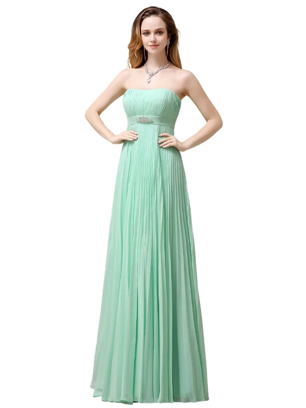 Women's Clothing Sets Minimalist Office - Ready Style Elegant Straight Chiffon A-line Floor-Length Long Bridesmaid Dresses