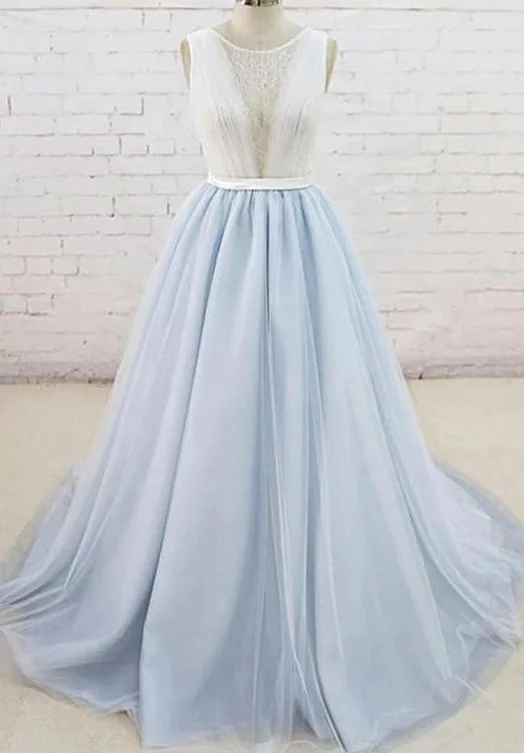 Women's Workout Clothing Light Blue Prom Dress, Prom Dresses, Evening Dress, Dance Dress, Graduation School Party Gown  cg7347