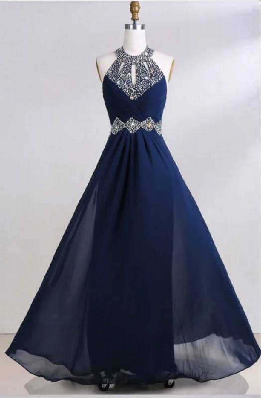 Women's Classic Outfit Elegant Beaded A Line Prom Dress, Formal Evening Gowns   cg5999