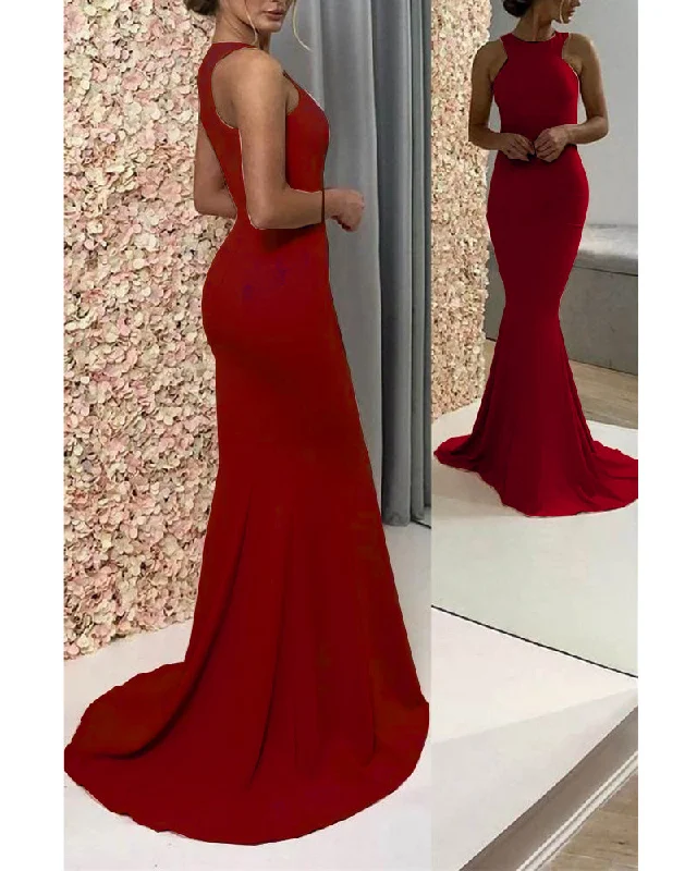 Stylish And Comfortable Clothing For Women Graceful Drape Long prom Gown Women Party Dresses Long Fitted Outfit PL745