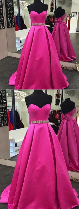 Women's Seasonal Clothing Weekend Special Satin Prom Dress, Sweetheart Prom Dress for Teens    cg12053