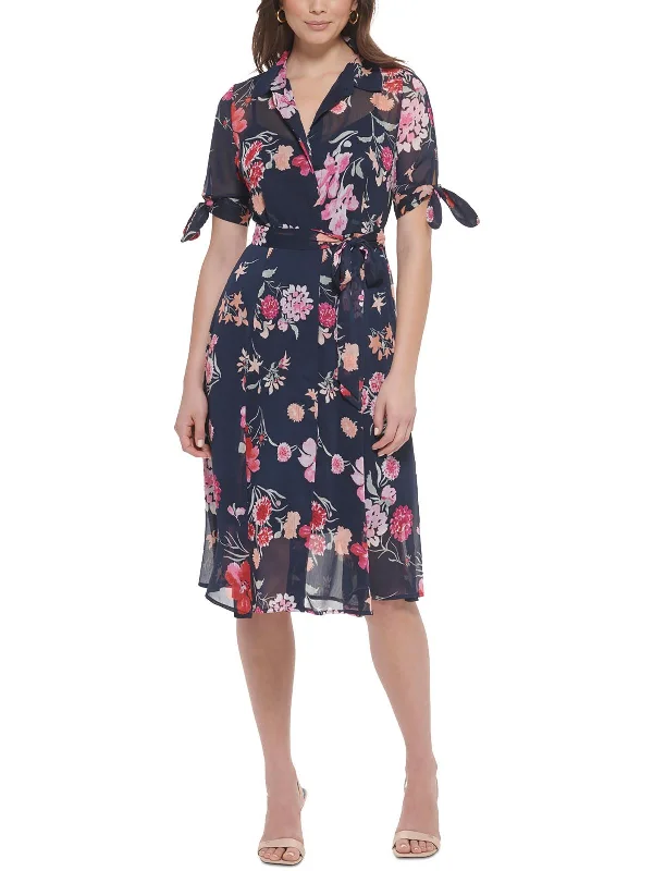 Women's Active Outfit For Fitness Buy More, Save More Womens Floral Midi Shirtdress